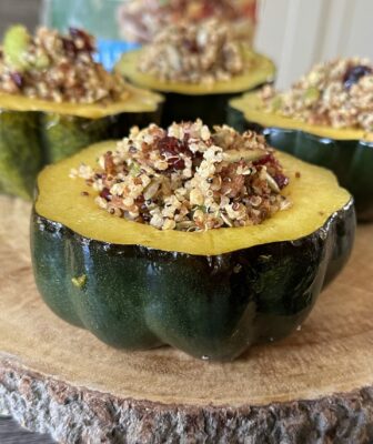 Taste Bud Stuffed Acorn Squash Vegetarian Bowls