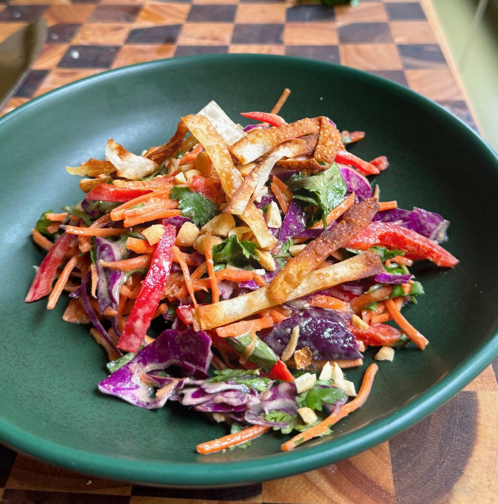 Thai-Inspired Crunch Salad with Peanut Orange Dressing | Easy Home Meals