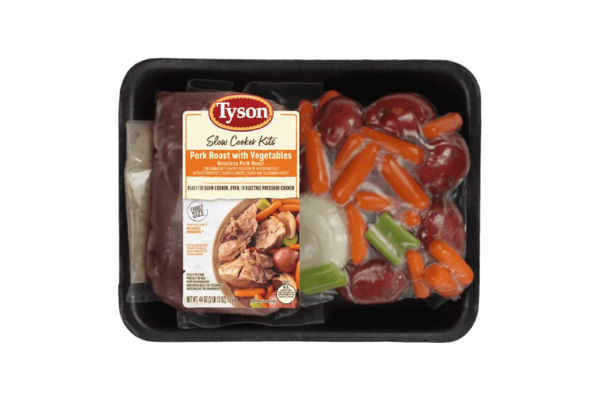 pack of frozen pot roast and vegetable kit