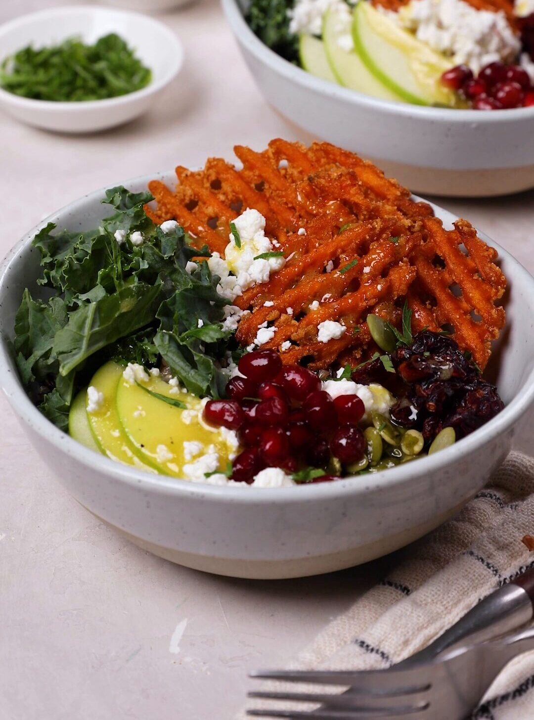 Sweet Potato Waffle Fries Fall Harvest Bowls | Easy Home Meals