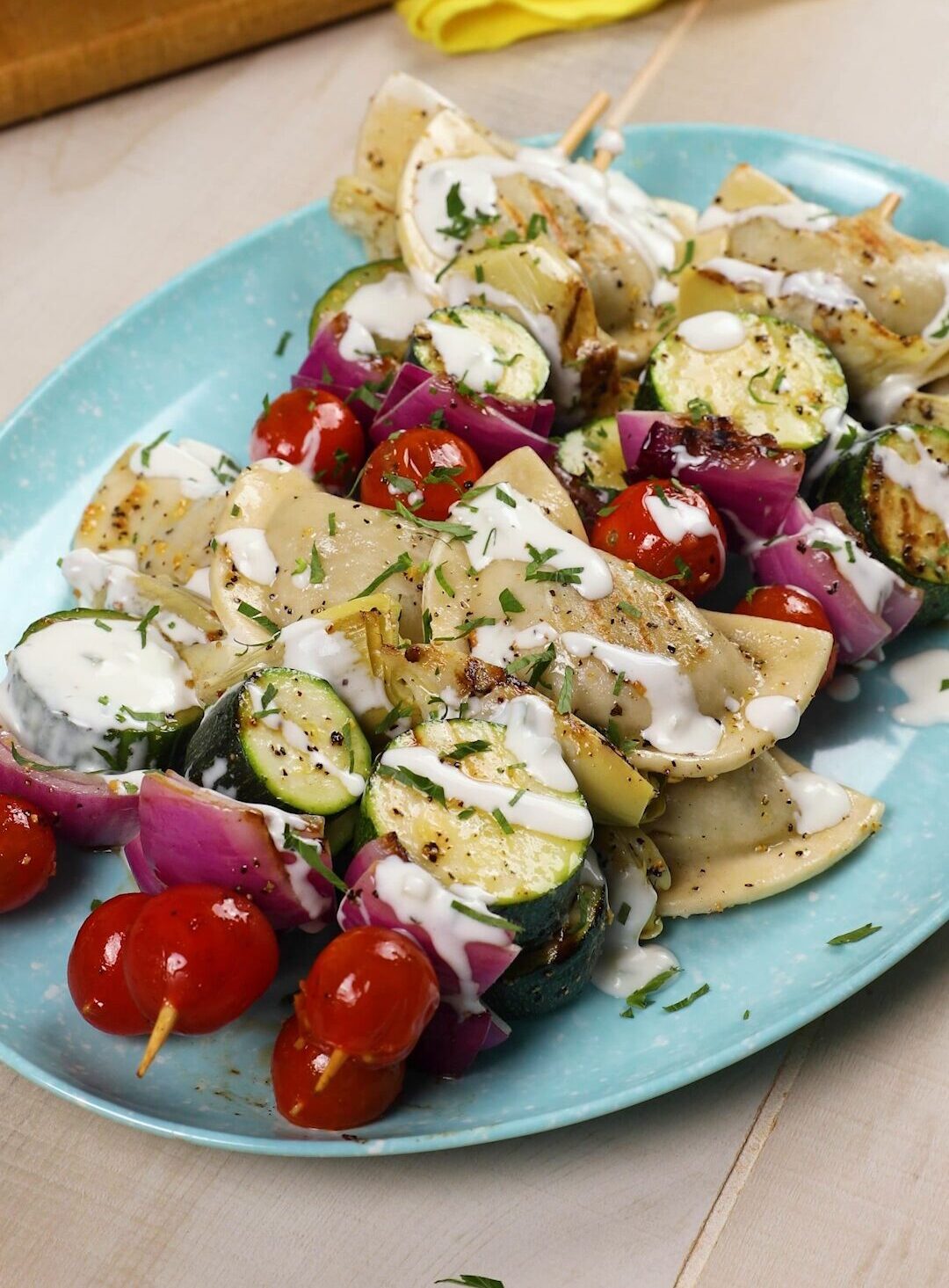 Greek-Style Pierogy Kabobs | Easy Home Meals