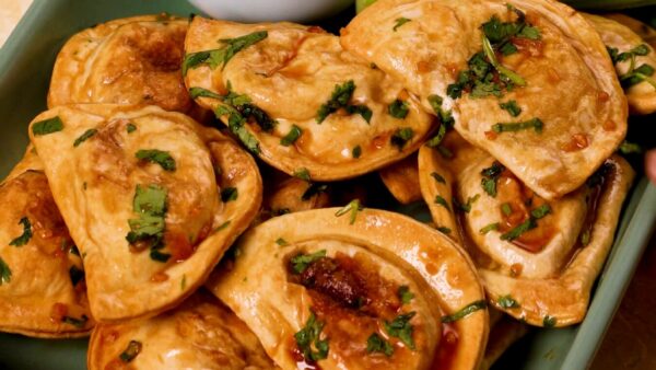 Hot Honey and Garlic Pierogies