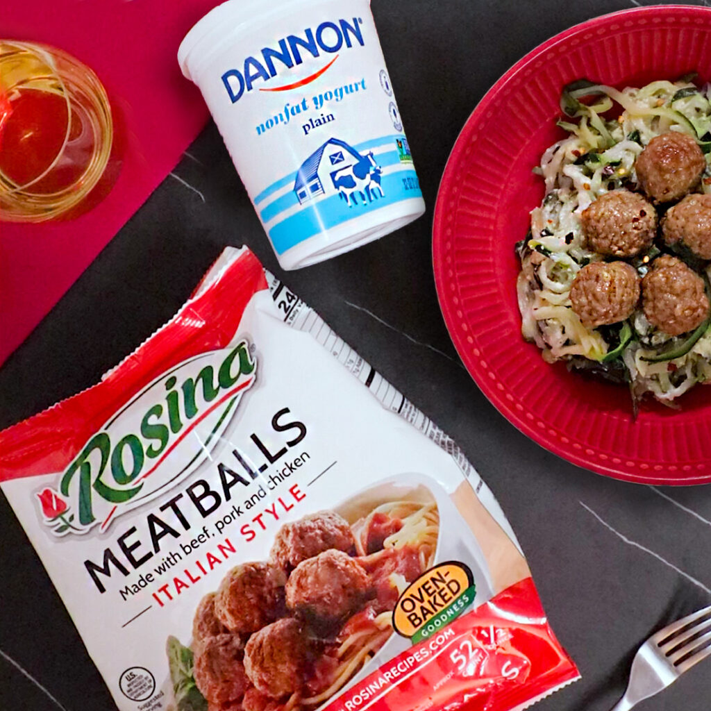 dannon rosina meatballs zoodles