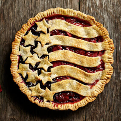 American flag berry pie