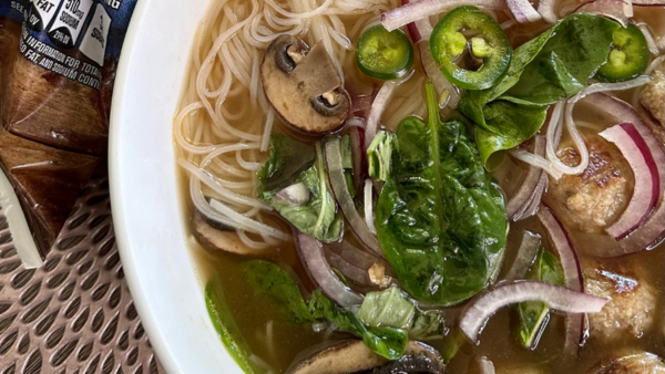 close up image of a bowl of soup